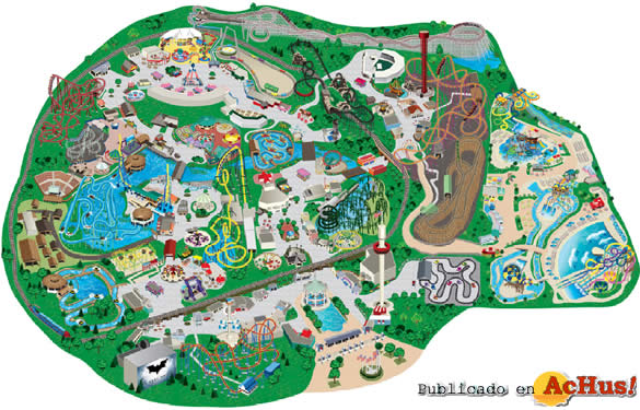 six flags great america. six flags great america map