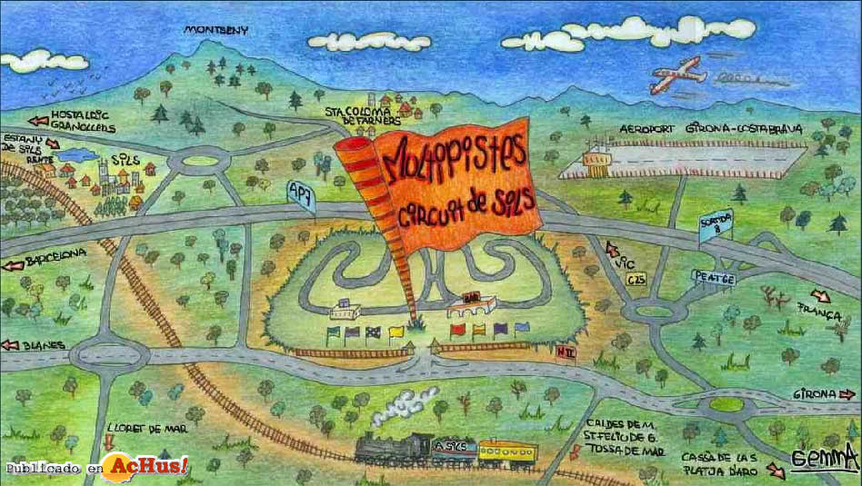 Multipistes Circuit de Sils mapa