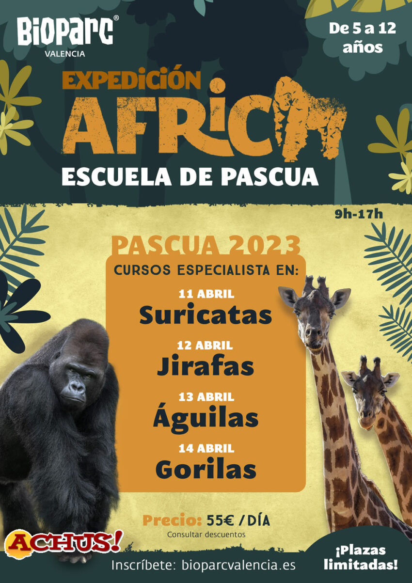 Bioparc abre la inscripción para la Edición de Pascua de su escuela de vacaciones “Expedición África”